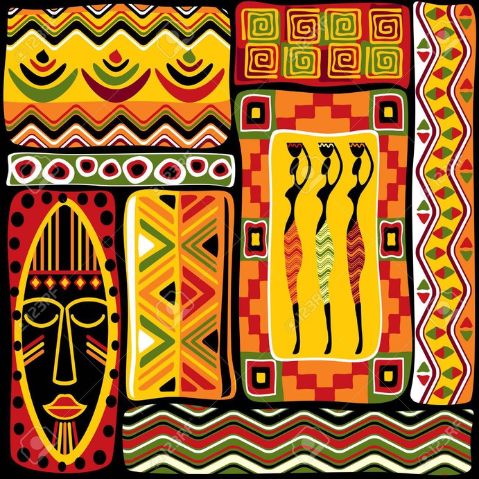 Vector Seamless Background With African Design Elements Royalty Free Cliparts, Vectors, And Stock Illustration. Image 45294454.