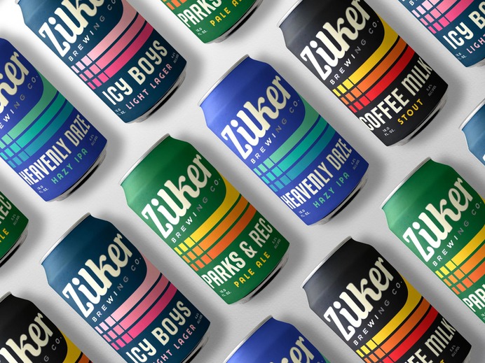 Beautiful vintage inspired packaging for Zilker Brewing Co.