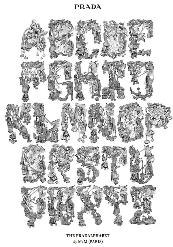 www.underwerketprojects.blogspot.com: A designstudio we like: M+M Paris #alphabet #prada #poster #typography