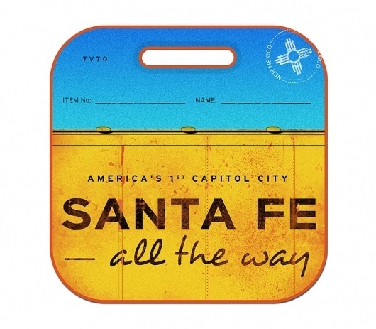 Santa Fe - The Everywhere Project #americana #badge #santa #trains #mexico #cash #travel #johnny #fe #type #new