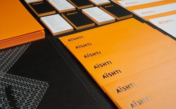 Aishti Identity Work Sagmeister #stamp #business #card #envelope #stationery #foil