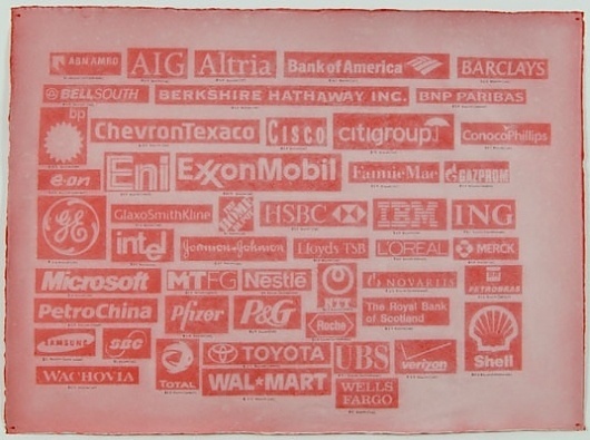 A.J. Bocchino | Artwork | Forbes 2000 (red profits) #bocchino #aj #art #capitalism #logo