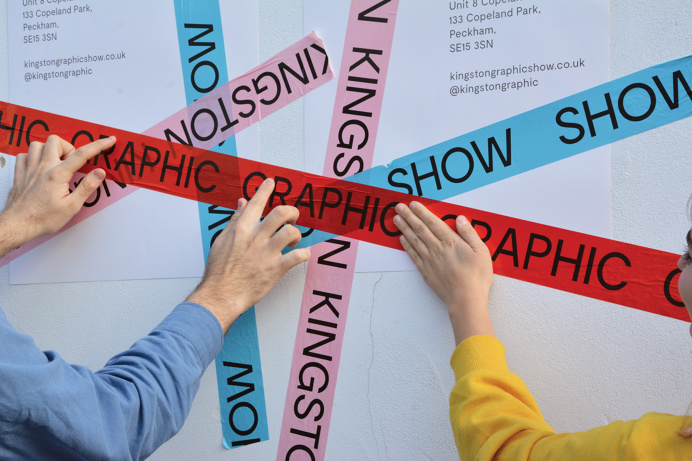 Kingston Graphic Show - Luke Dodridge #typography #design #type #typeface #branding #show #tape #identity #pink #red #blue