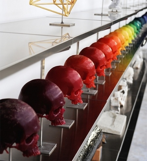 Matthew Day Jackson | Colossal #sculpture #jackson #matthew #skulls #art #day #rainbow
