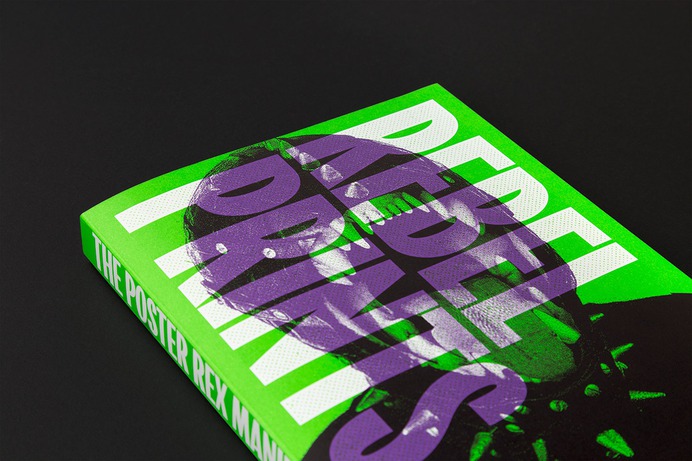 Lars Harmsen and Markus Lange, the visionary duo behind Poster Rex, know about the power of signs. Their posters combine contemporary aesthetics with uncomfortable images from our turbulent times, often in a political and/or socio-critical context. Poster Rex represents pop culture and the enduring strength of creativity and human resilience, the rebellious spirit of Poster Rex provokes and awakens hope.

This is evidenced not only by the screen-printed posters but also by the powerful statements of over 25 designers and artists they've collaborated and printed with on-site, including notable figures such as Peter Bankov (CZ), Edwin van Gelder (NL), Mirko Borsche (DE), Götz Grämlich (DE), Ariane Spanier (DE), Officina Arara (PT), Yetkin Başarır (TR), and many more ...

REBEL PRINTS—The Poster Rex Manifesto is a selection of screen-printed posters created over the last 10 years in collaboration with Poster Rex and artists from around the world.

Publisher: Slanted Publishers
Editors, Design & Concept: Lars Harmsen, Markus Lange
Release: September 2024
Format: 21 × 27 cm
Volume: 288 pages
Language: English 
Printing: full-color offset printing with fluorescent and silver spot colors, Offizin Scheufele, Germany
Paper: Changing uncoated papers by Metapaper
Workmanship: Softcover with flaps, open thread-stitching
ISBN: 978-3-948440-80-0
Price: €42.– (DE)

Buy here: slanted.de/product/rebel-prints-the-posterrex-manifesto