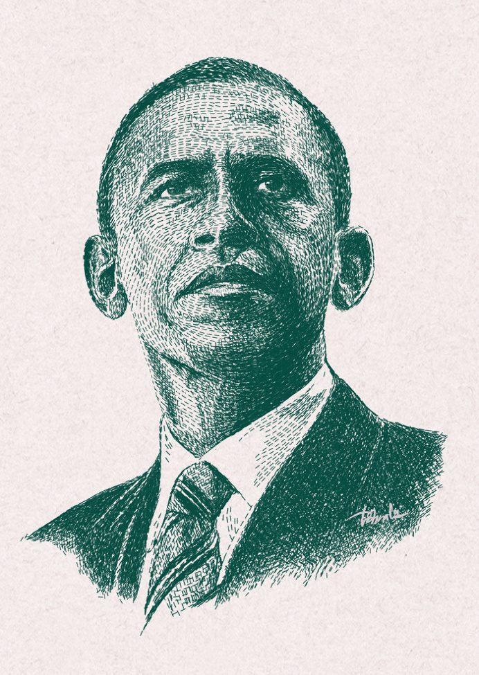 #obama #barackobama #president #people #face #figure #politics #art #design #potrait #america #USA