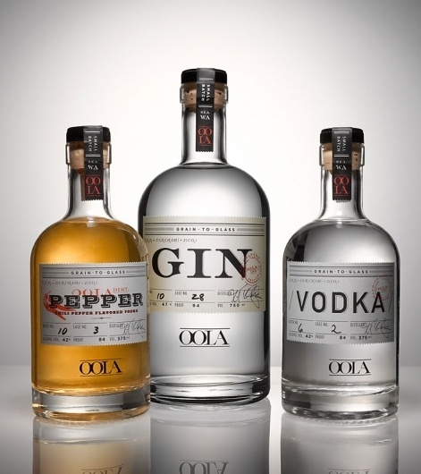 Brian Piper / Oola Distillery #logotype #bottle #packaging #design #type
