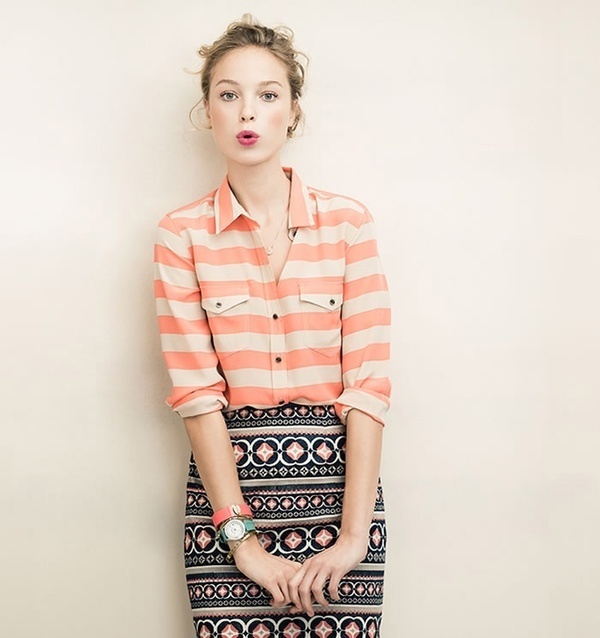 spring colors fossil #fashion #stripes #pattern