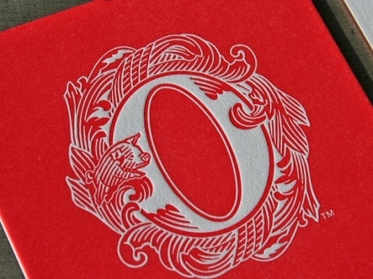 Miller_Creative_Olli_Salami_SOF_Letterpress_cards5.JPG-600x450.jpg (JPEG Image, 600 × 450 pixels) #red #letterpress #pig #letter #identity #logo #o