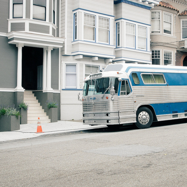 photo #bus #cone #and