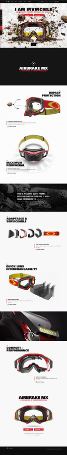 Oakley Minisite - Airbrake MX #animation #oakley #parallax #minisite #layout #web