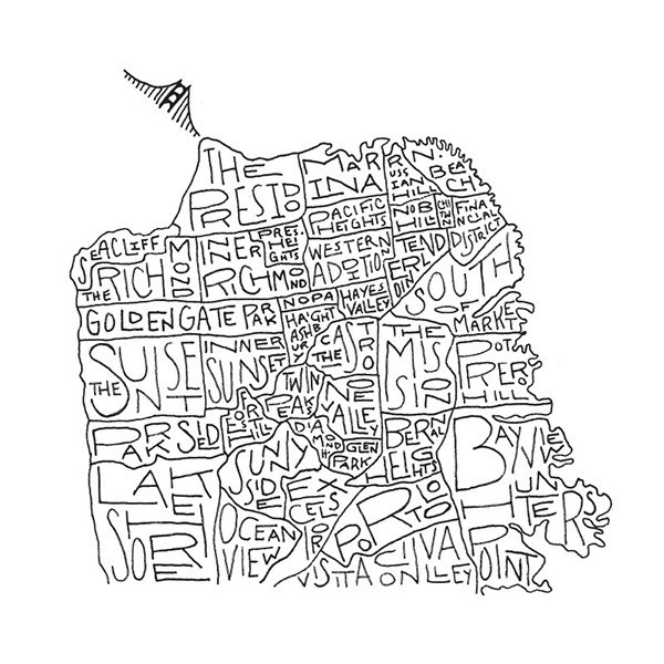 Golden State of Mind: San Francisco on Behance, Thomas Ramey #drawn #sf #hand #typography