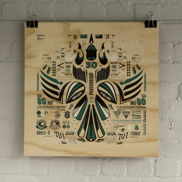 Kowhai Squadron by Walter Hansen #zealand #design #screenprint #plywood #new
