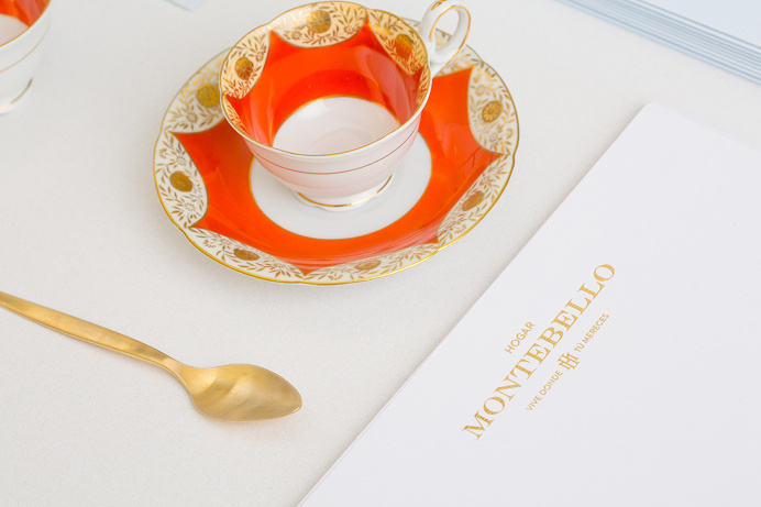 Hogar Montebello branding business card corporate design san pedro mexico mindpsarkle mag gold emboss print embossing printing pastel colors