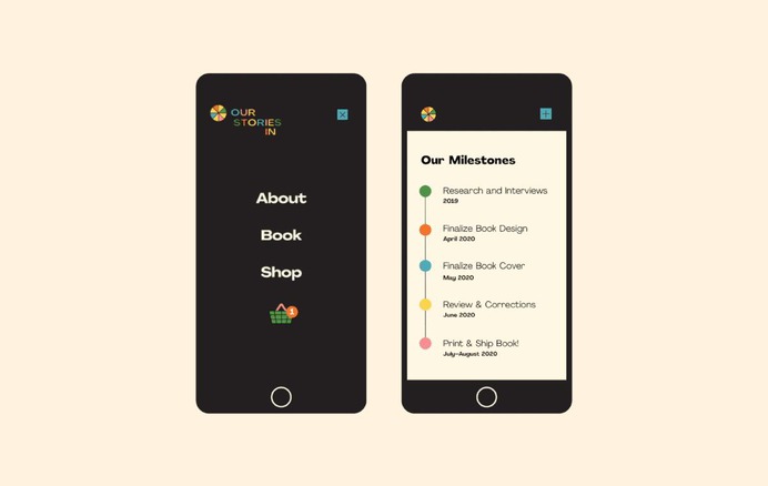 Our Stories in STEM - The mobile landing page main navigation.