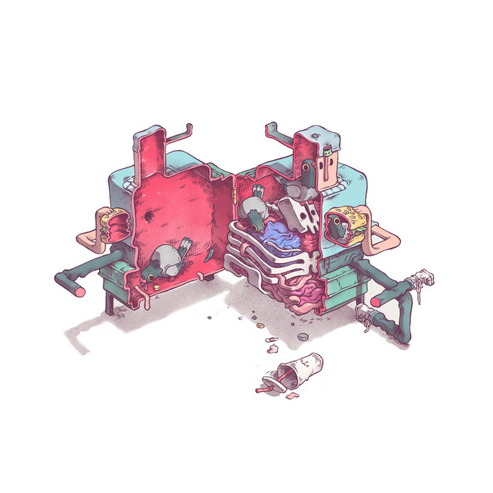 http://t-wei.tumblr.com/ #t #pigeons #illustration #wei