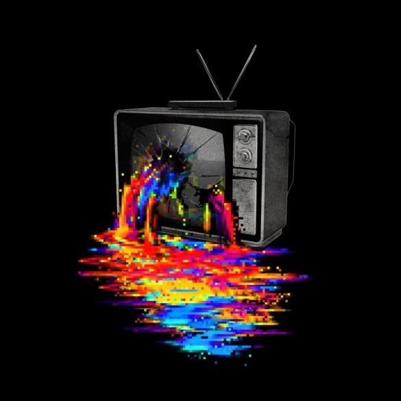 Pixel Overload T shirt by nicebleed design #smash #pour #hole #pixel #illustration #overload #tv