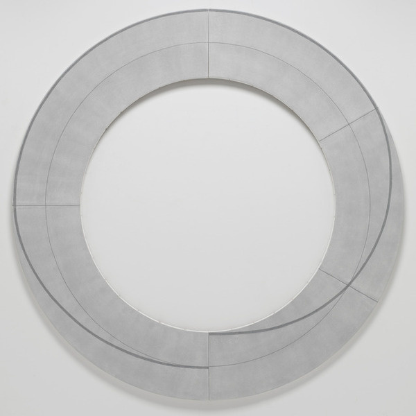 , 2010. acrylic, graphite and black pencil on canvas, 80" (203.2 cm) diameter. #drawings #geometry #robert #mangold #art