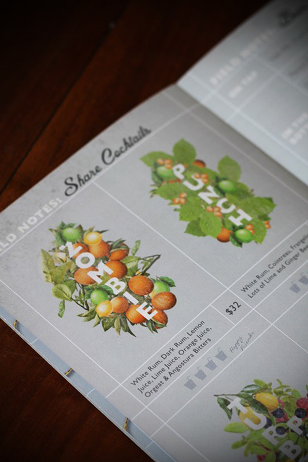 The Botanist Kirribilli #branding #alcohol #menu #restaurant #cocktail