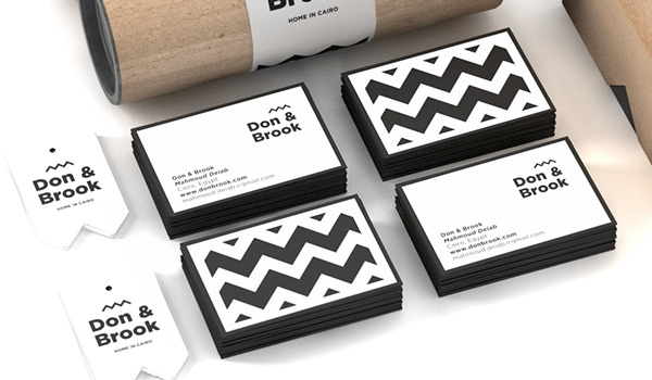 Don & Brook on Behance #card #print #bw