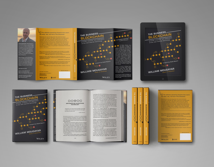 The Business Blockchain, by William Mougayar (2016), book design by The Frontispiece