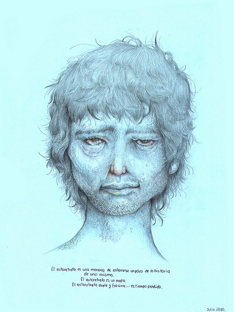 by Señor Real #blue #illustration #portrait