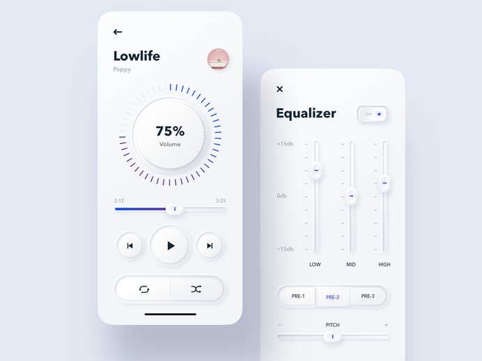SKEUOMORPHIC MUSIC PLAYER BY MAX ⚡️ OSICHKA