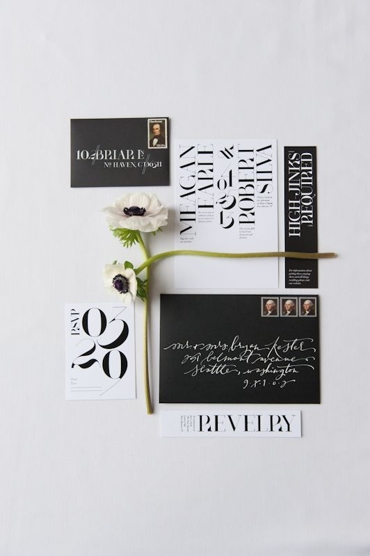 modern invitation design by Nichole Radman #invitation #typography