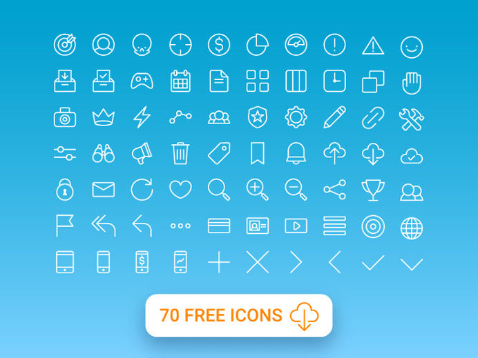 70 Free Multi Purpose Line Icons
