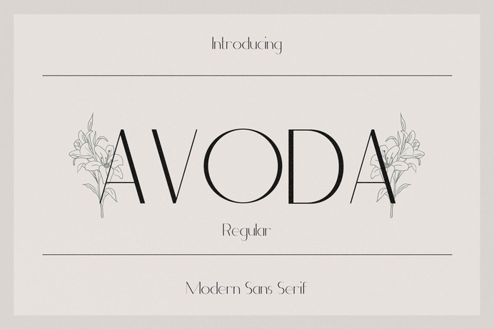 Avoda Font - Free Modern Sans Serif Typeface