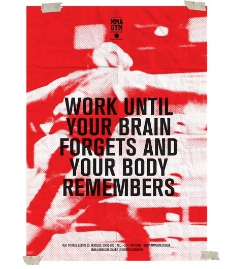 MMA GYM SÃO PAULO on the Behance Network #red #smma #empk #cartaz #gym #boxe #afiche #poster #typography
