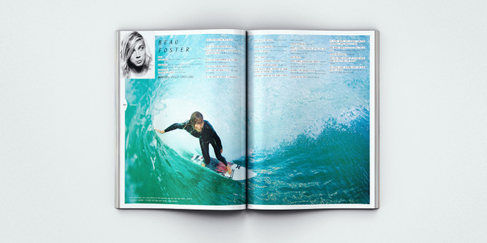 Surfing Magazine Editorial 2012 - Joy Stain #surf #surfing #print #spread #layout #editorial #magazine #typography