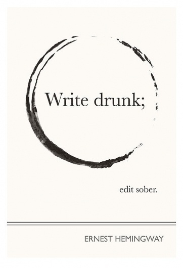 Ernest Hemingway Art Prints Posters Illustration by ObviousState #white #serif #sans #write #hemingway #black #poster #drunk