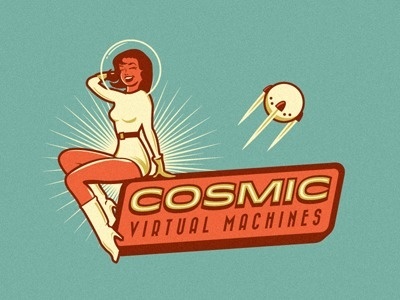 Cosmic Virtual Machines #inspiration #logo #design #vintage