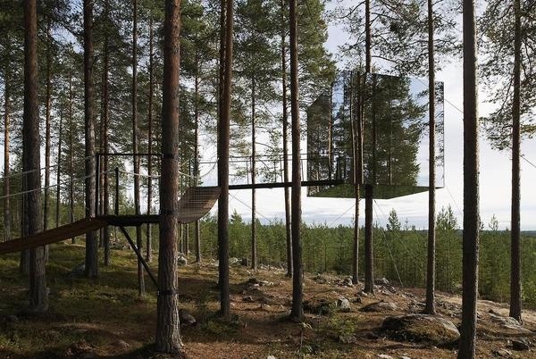 CJWHO ™ (Tree Hotel, Harads, Sweden by Tham & Videgård...) #sweden #design #wood #mirror #architecture #hotel #clever