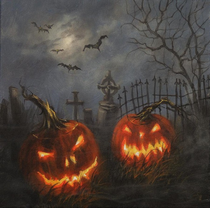 beginner easy halloween paintings & paint by numbers #painting