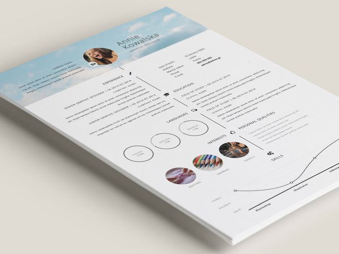 Free Timeline Illustrator Resume Template for Personal Use