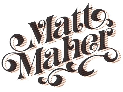 Dribbble - Matt Maher logo by Tim Parker #type #lettering