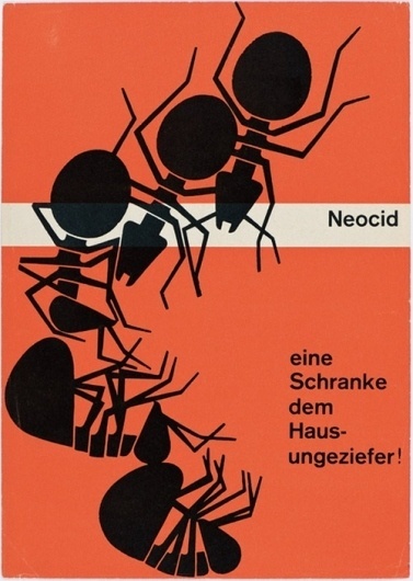 aesthetic interlude.: Geigy / Swiss Graphic Design #neocid #geigy #orange #ants