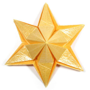 How to make an embossed six-pointed origami star (http://www.origami-make.org/howto-origami-star.php)