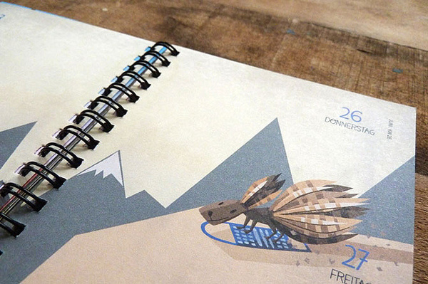 Prinz Apfel Calendar 2014 #prinzapfel #planner #illustration #agenda