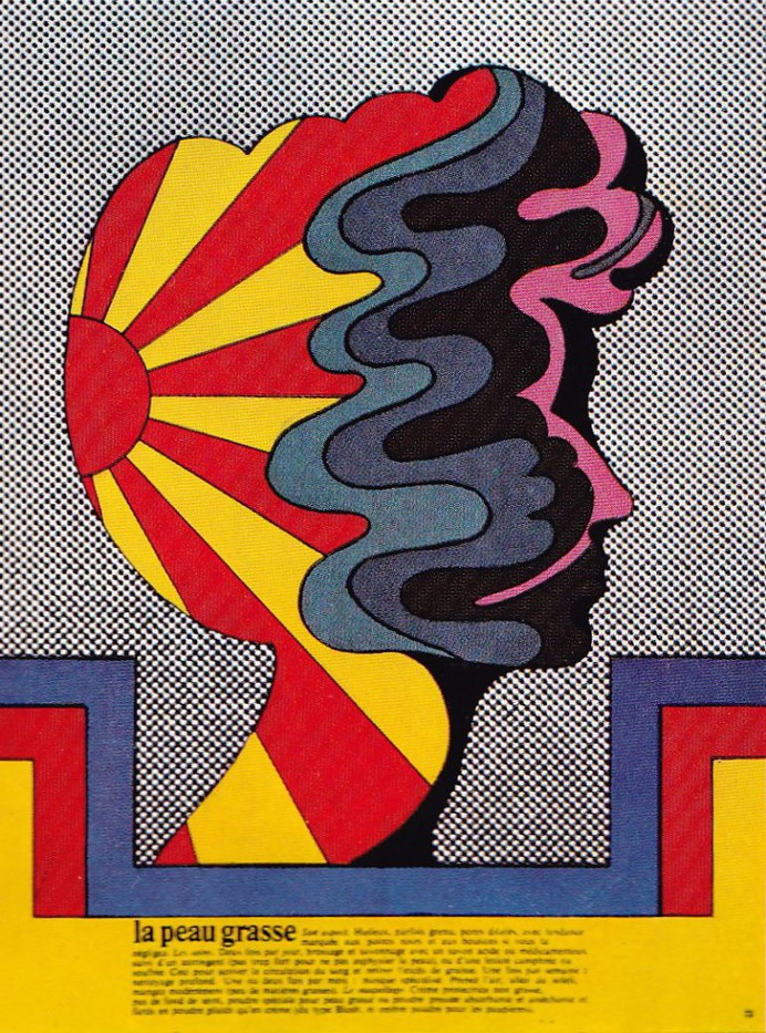 Milton Glaser Beauty Routine Advert – Seventeen Magazine (1967)