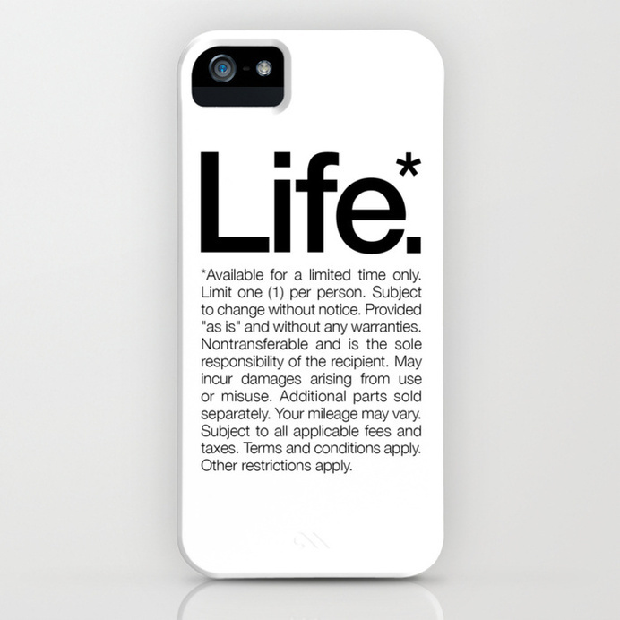 Life.* Available for a limited time only. (White) iPhone & iPod Case #inspiration #phone #case #life #typography