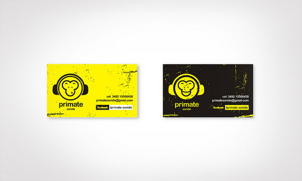primate sound #yellow #cards #black #monkey #primate #mono #animals #personal