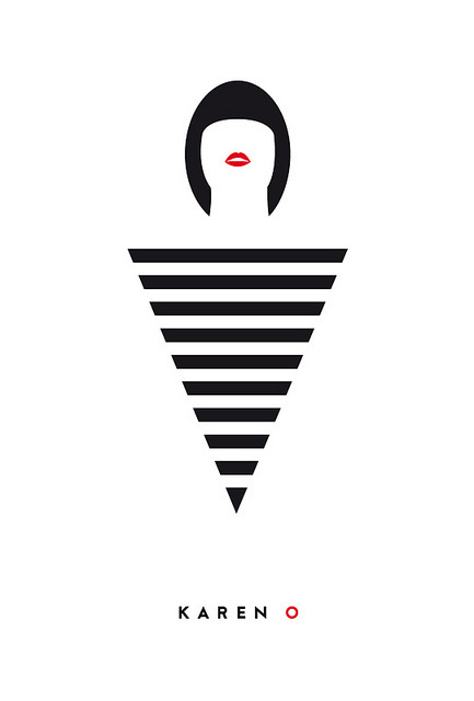Karen O #white #rock #yeah #karen #black #illustration #fashion