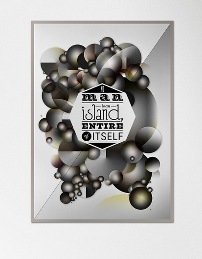 No man is an island : Miguel Naranjo #design #graphic #tipography #direction #naranjo #art #sphere #poster #miguel