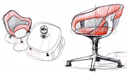 coalesse2_10042011 #illustration #drawn #project #furniture