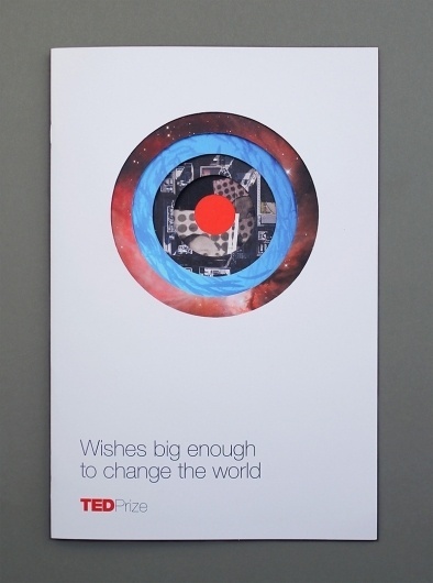 Brochure design idea #110: FPO: TEDPrize Brochure #universe #ted #diecut