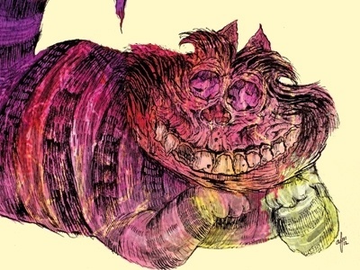 Dribbble - Cheshire Illustration by Albert F. Montoya #illustration #cheshire #cat