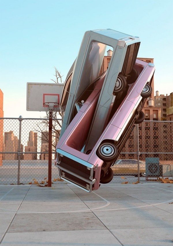 Automotive acrobatics #cars #desaturate #3d #uk
